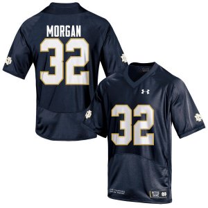 Notre Dame Fighting Irish Men's D.J. Morgan #32 Navy Blue Under Armour Authentic Stitched College NCAA Football Jersey YYW0699MR